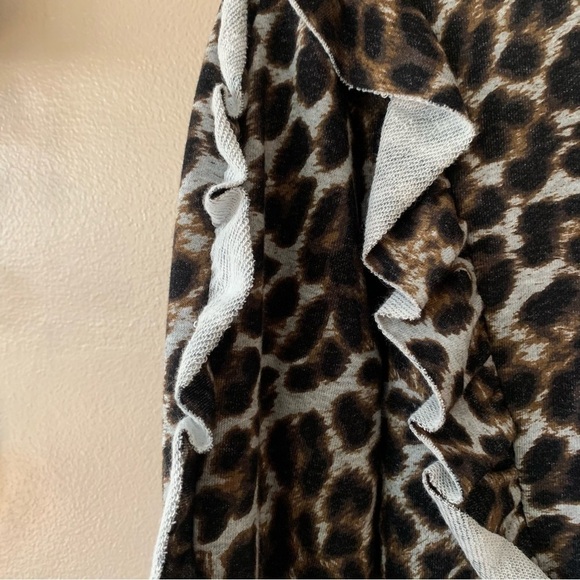1. State Leopard Print Ruffle Sweatshirt - Picture 9 of 14